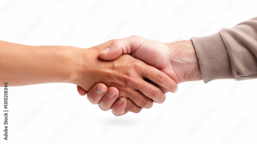 Handshake symbolizing agreement or partnership Handshake symbolizing agreement or partnership