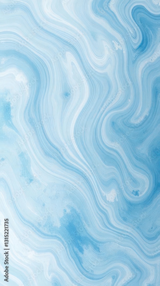 Obraz premium Swirling pastel blue and white abstract watercolor wash, smooth,artistic,organic
