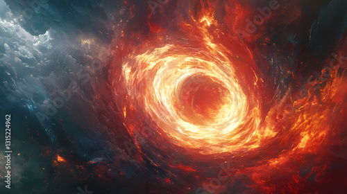 Arcane firestorm crackling with magical energy. Arcane - Portal. Illustration