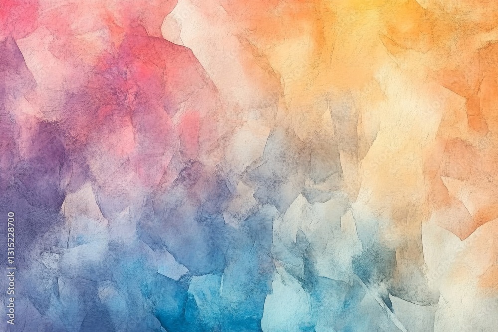 Fototapeta premium A soft-colored abstract painting featuring a textured background in blue, pink, and brown hues, perfect for creative projects and design applications