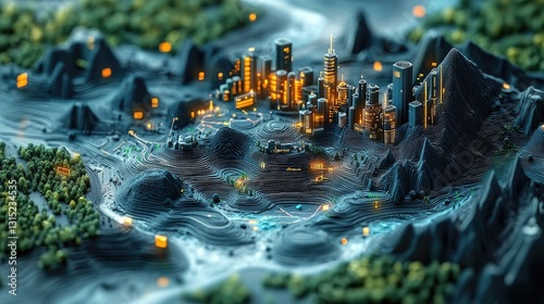 World Rivers Day high tech data concept