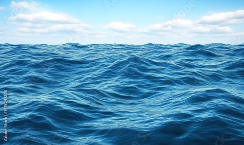 Calm Ocean Waves Under Blue Sky