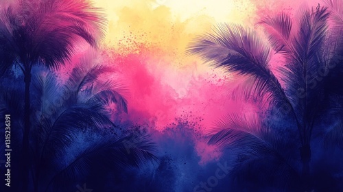 Creating a vibrant tropical pattern marseille digital art bright colors aerial view seamless design for high fidelity imagery photo