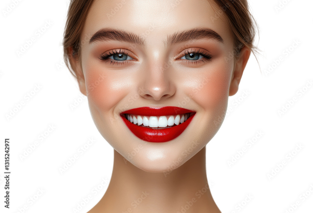 Smiling woman portrait beauty bright isolated on transparent background, png Smiling woman portrait beauty bright isolated on transparent background, png