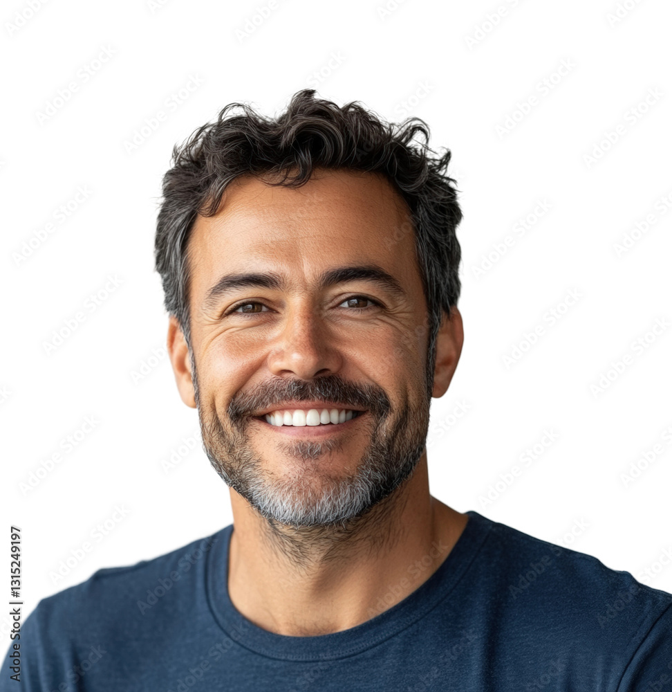 Smiling man portrait bright confidence isolated on transparent background, png Smiling man portrait bright confidence isolated on transparent background, png