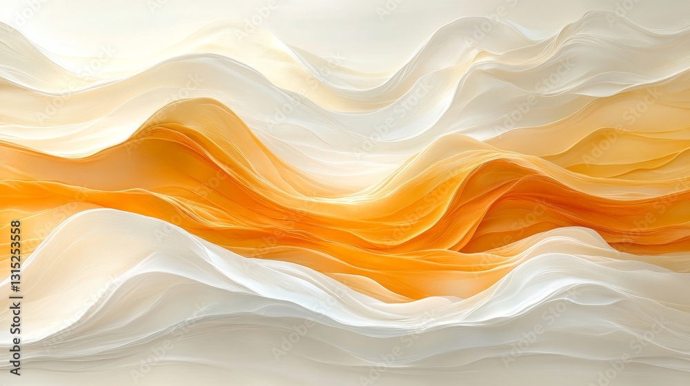 Fototapeta premium Creating a seamless wave pattern with abstract curving forms in high fidelity digital art