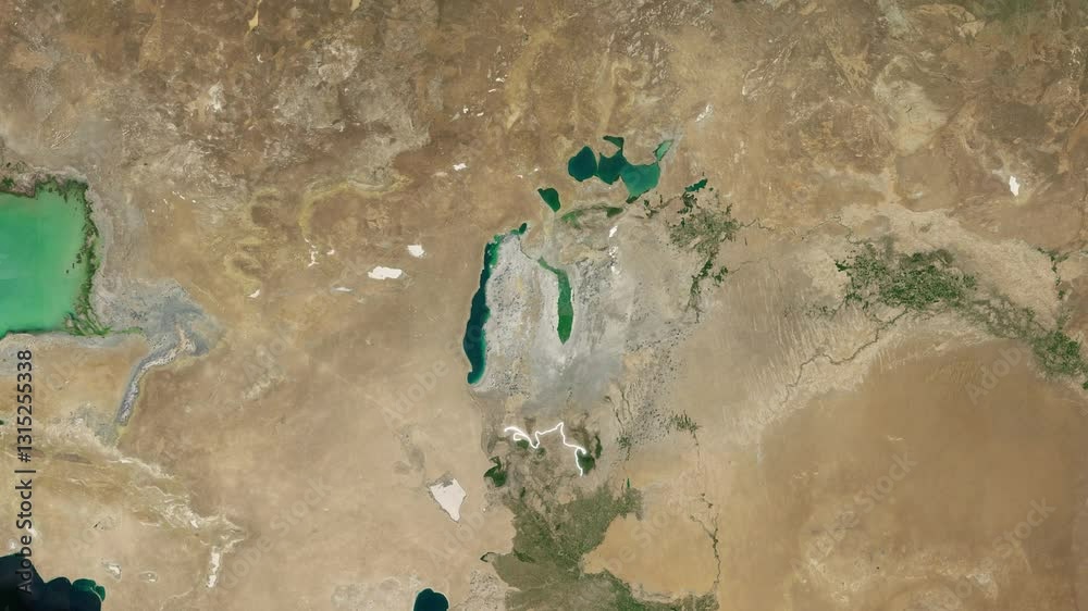 Aral sea map zoom in, map aral sea