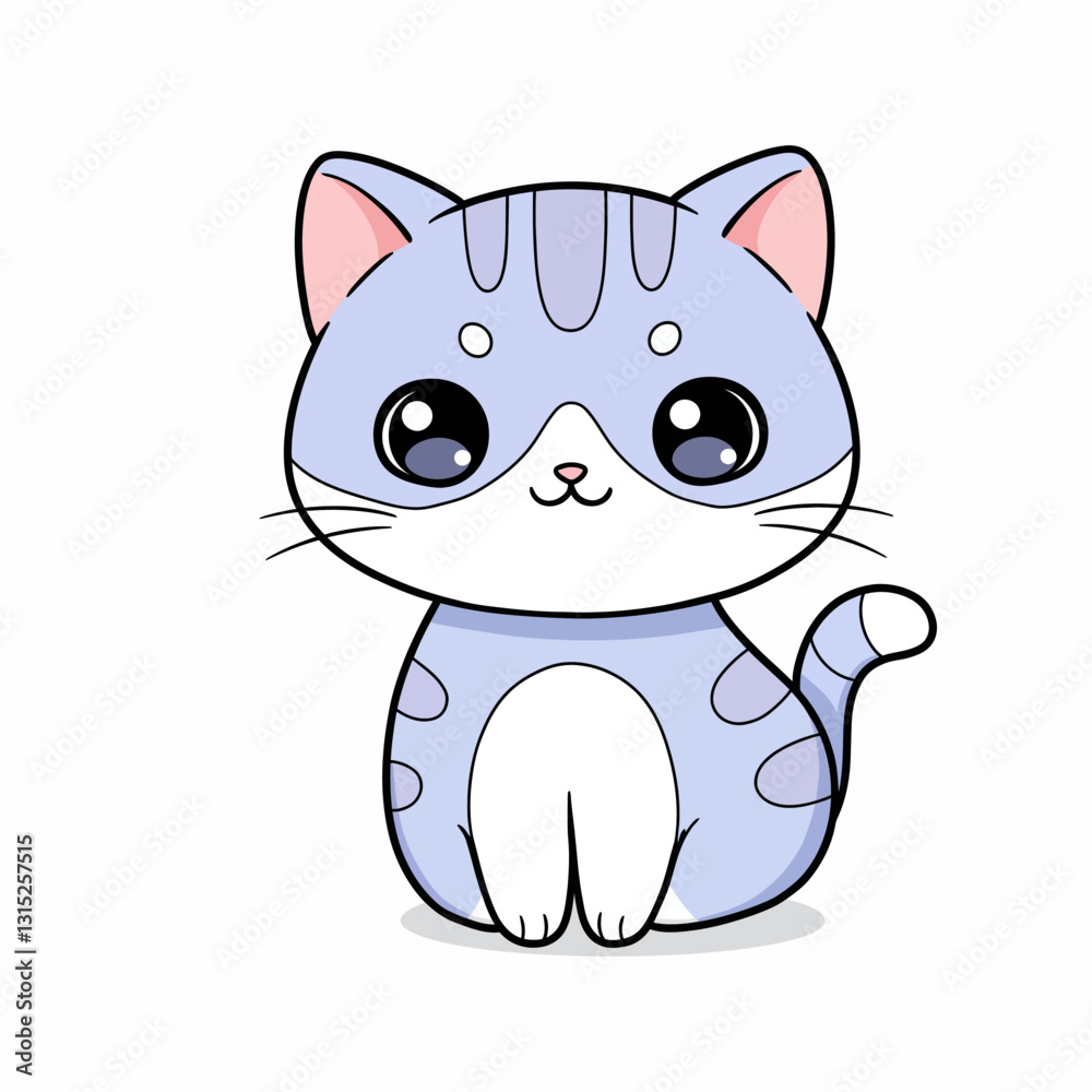 Obraz premium Adorable Kawaii Animal Vector Arts For Coloring Book