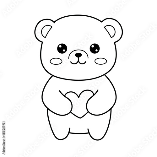 Adorable Kawaii Animal Vector Arts For Coloring Book