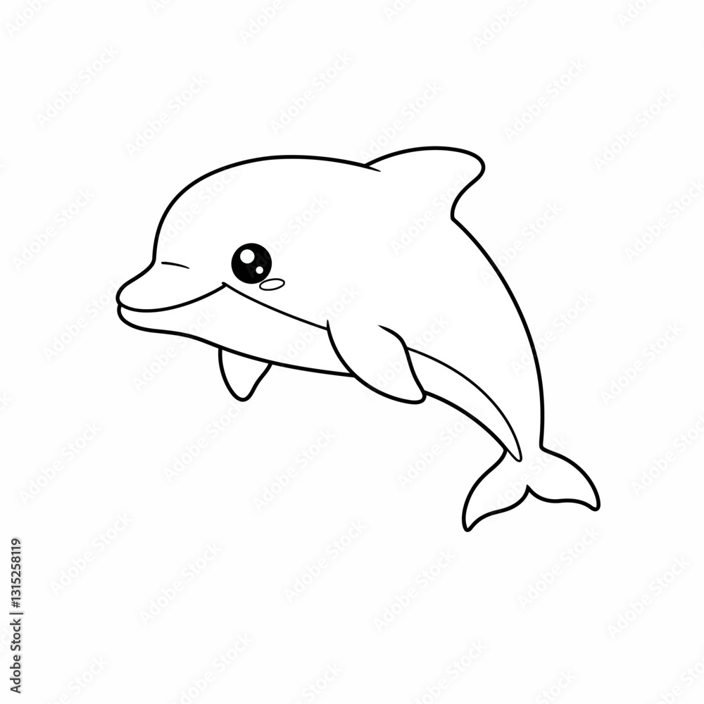 Obraz premium Adorable Kawaii Animal Vector Arts For Coloring Book