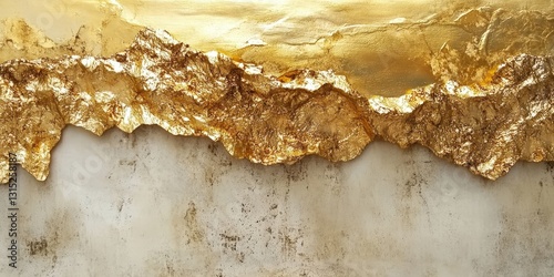 Abstract Golden Texture with Creamy Stone Background for Wall Decor