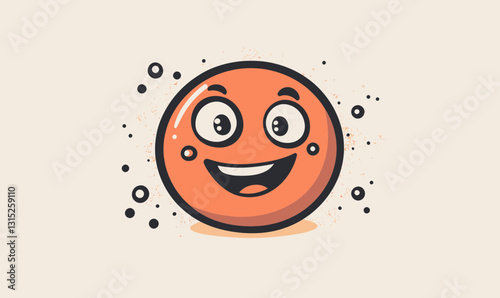 Smiling Cartoon Orange Character Mascot for Branding and Marketing Campaigns
