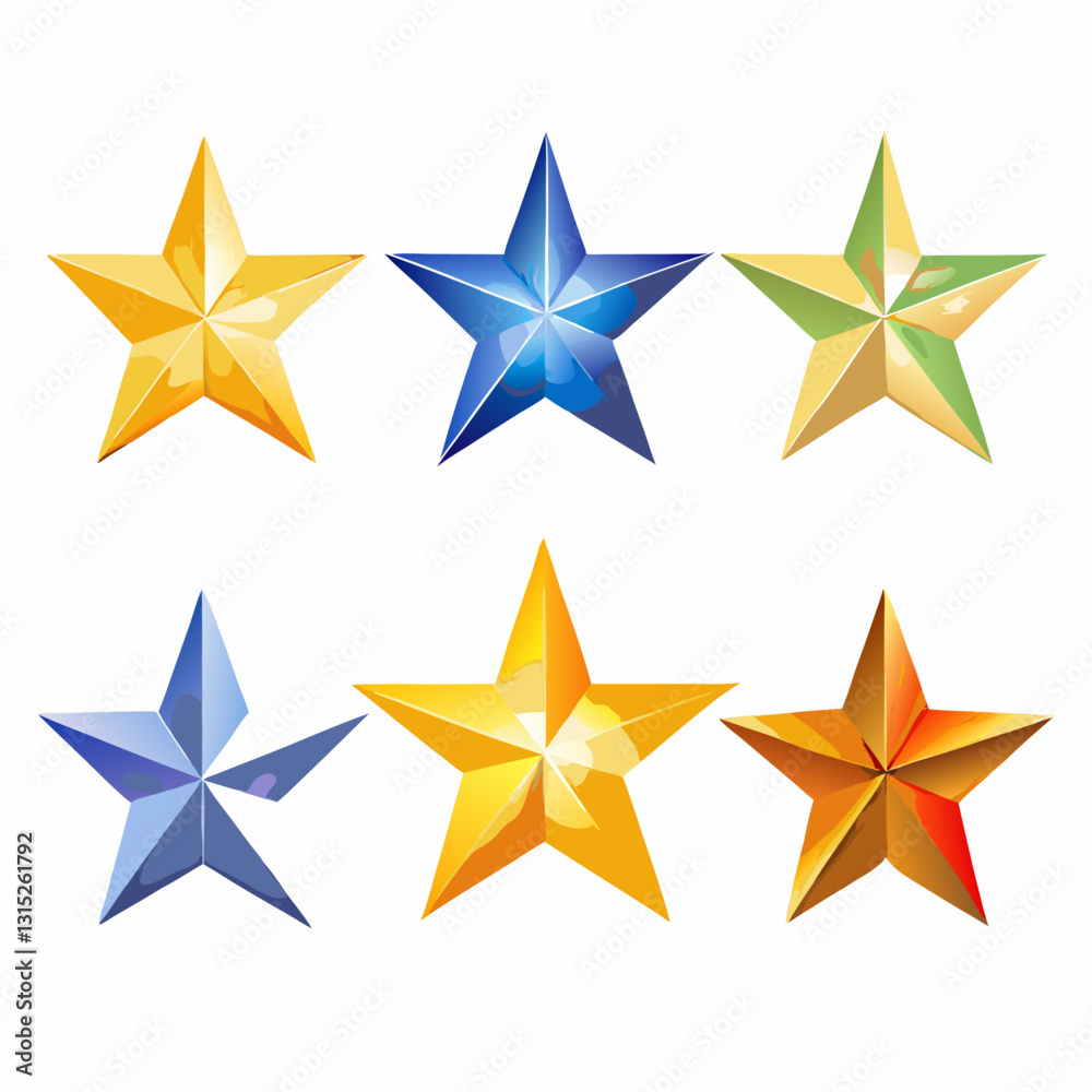Fototapeta premium Futuristic 3D Star Shape