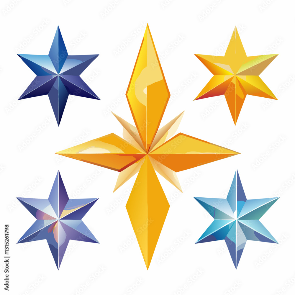 Obraz premium Premium Golden Star Illustration 