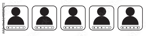 5 star work experience icon for your web site design, logo, app, UI. illustration