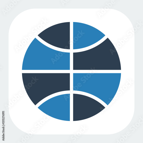 basketbal icon in glyph style
