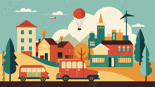 A sense of nostalgia permeates the air as the tour continues revealing relics of a bygone era and painting a vivid picture of daily life in the neighborhood in days gone by.. Vector illustration