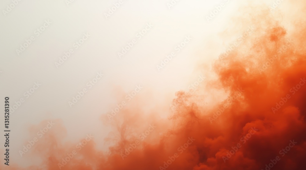 Naklejka premium Image features dramatic smoke textures with a white background