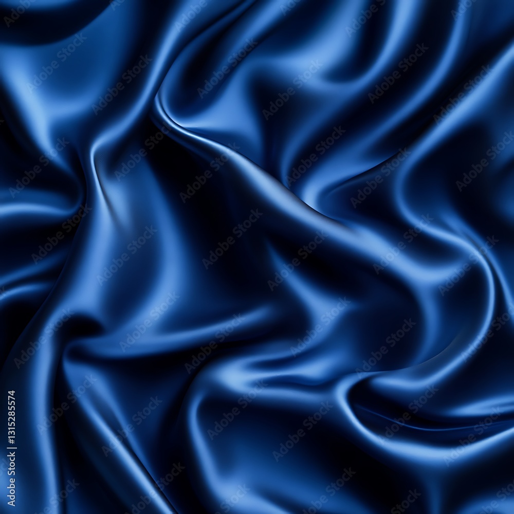 Obraz premium A close up photograph depicting flowing blue silk fabric