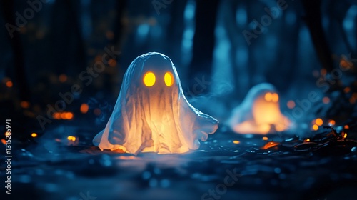 Professional Halloween Ghost Homemade Decoration Glowing for Festive Halloween