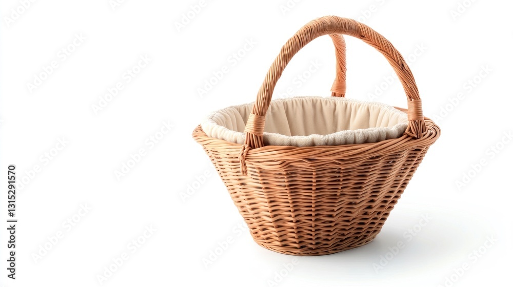 Obraz premium Wicker basket with handles