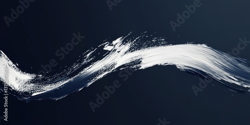 Monochrome Acrylic Stroke on Deep Backdrop Expressive Abstract Art