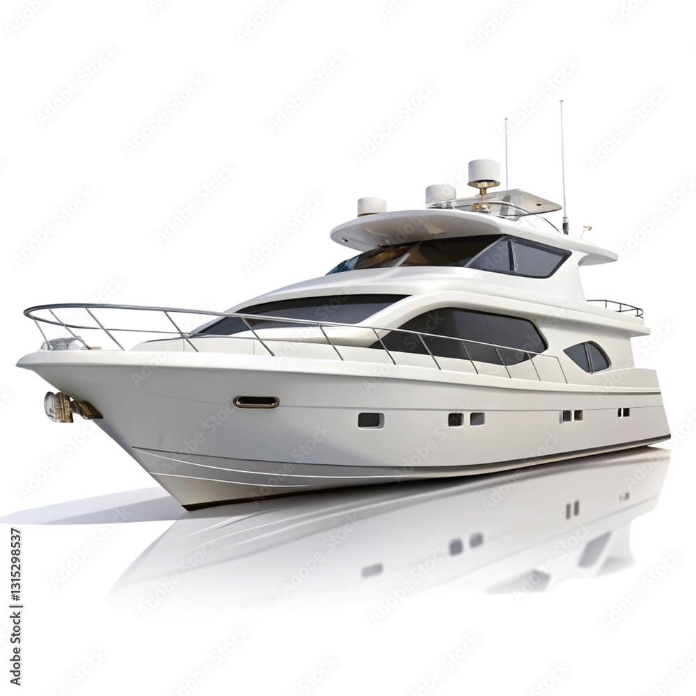 Naklejka premium yacht isolated on white background