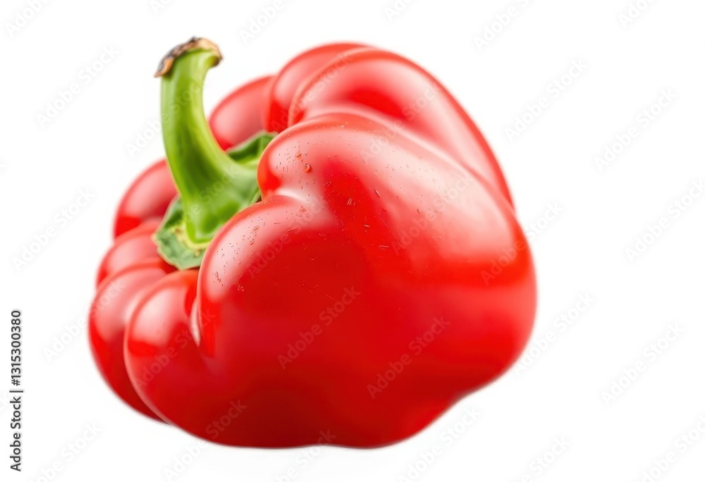 Vibrant red bell pepper, glossy skin, isolated, vibrant, red pepper Vibrant red bell pepper, glossy skin, isolated, vibrant, red pepper