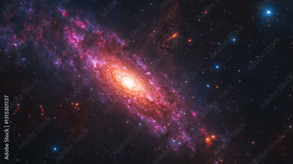 Fototapeta premium Spiral galaxy in deep space