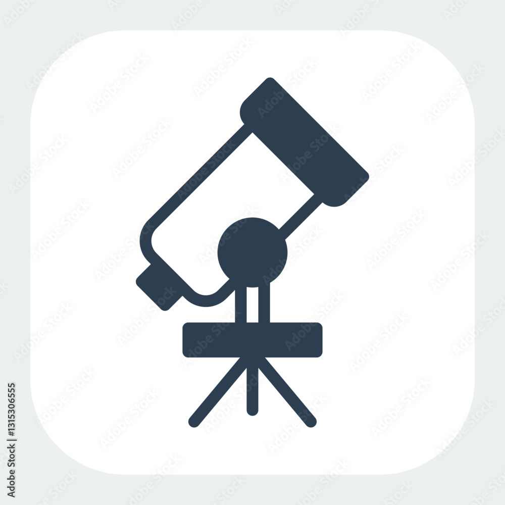 telescope icon filled black style telescope icon filled black style