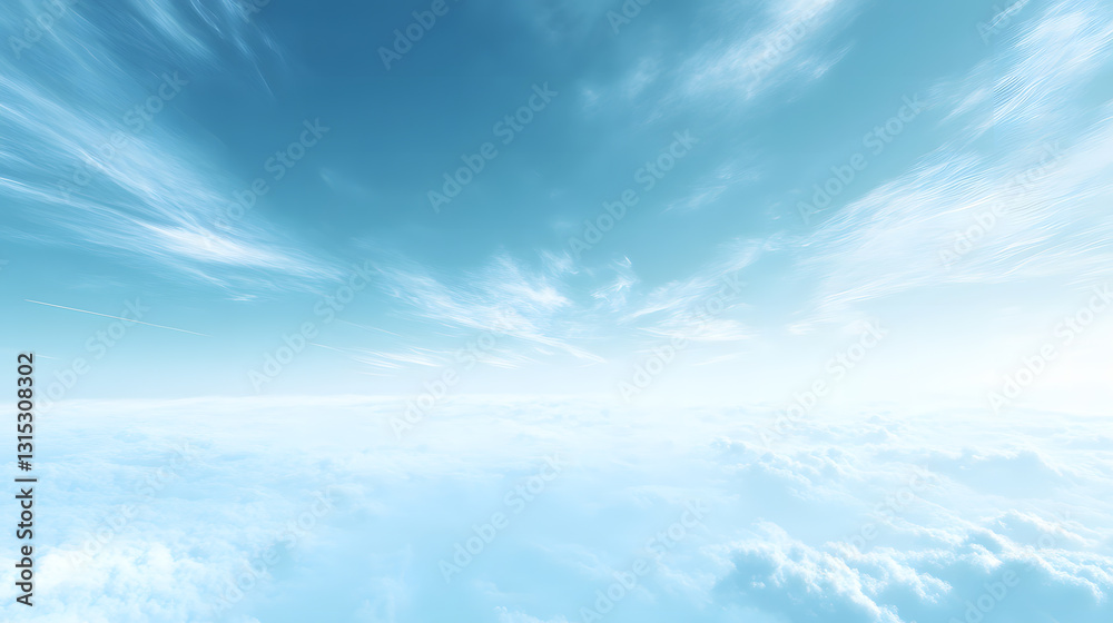 Serenity Above the Clouds A Panoramic View of the Sky and Cloudscape Serenity Above the Clouds A Panoramic View of the Sky and Cloudscape