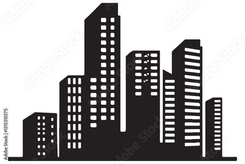 Modern City Skyline Silhouette Vector File For Creative Projects