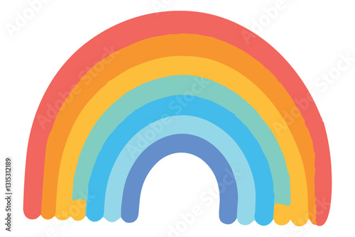 Pastel Rainbow Graphic Resource Perfect for Kids Educational Content