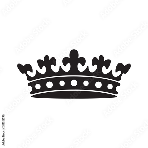 Royal crown silhouette vector illustration