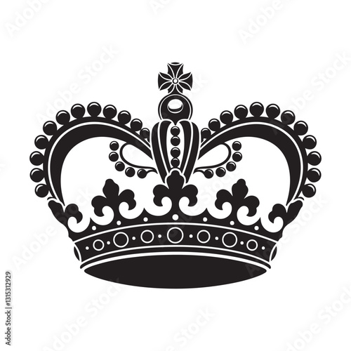 Royal crown silhouette vector illustration