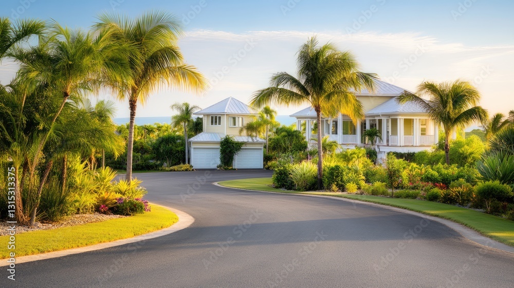Tropical Coastal Homes on Winding Road Tropical Coastal Homes on Winding Road