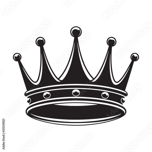 Royal crown silhouette vector illustration