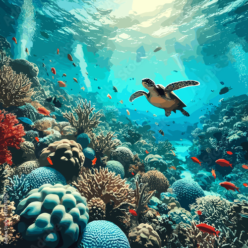 coral reef in the red sea