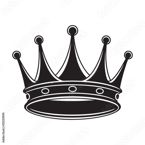 Royal crown silhouette vector illustration