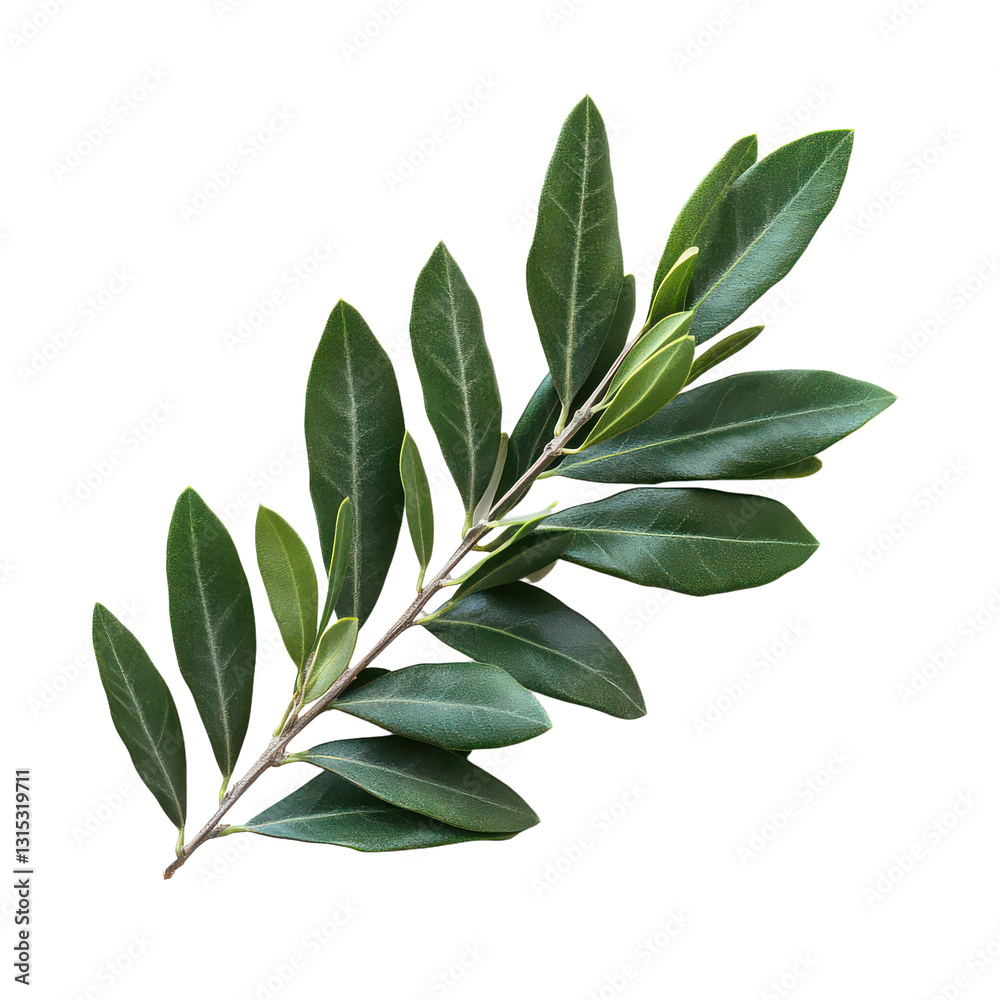 Naklejka premium Olive Branch Isolated on Transparent Background, PNG