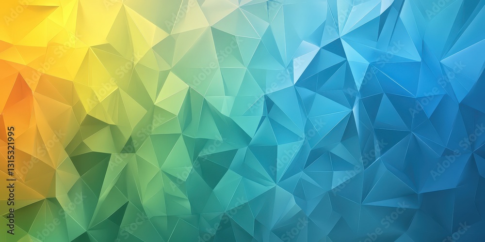 Fototapeta premium Prismatic facets illuminating a spectrum, geometric crystallized vibe