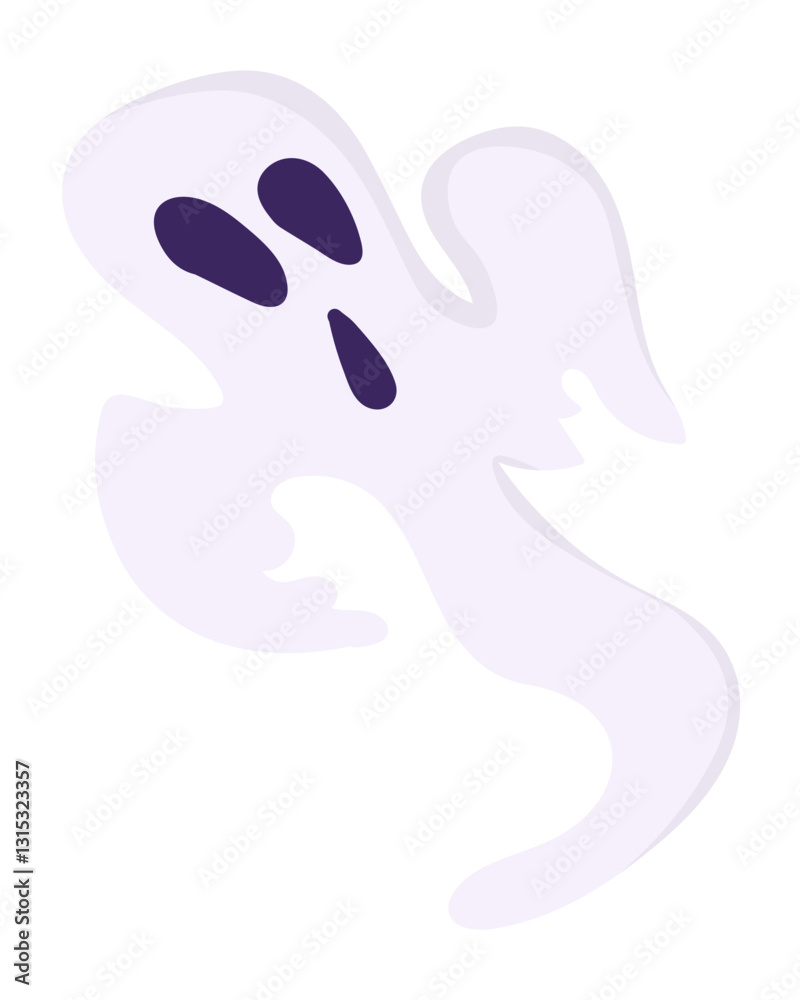 Boo ghost in doodle style, character for design or decoration for halloween Boo ghost in doodle style, character for design or decoration for halloween