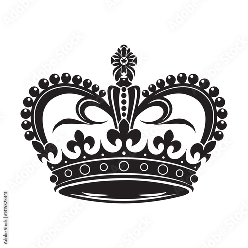 Royal crown silhouette vector illustration