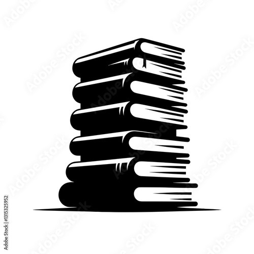 Silhouette of a Stack of Books