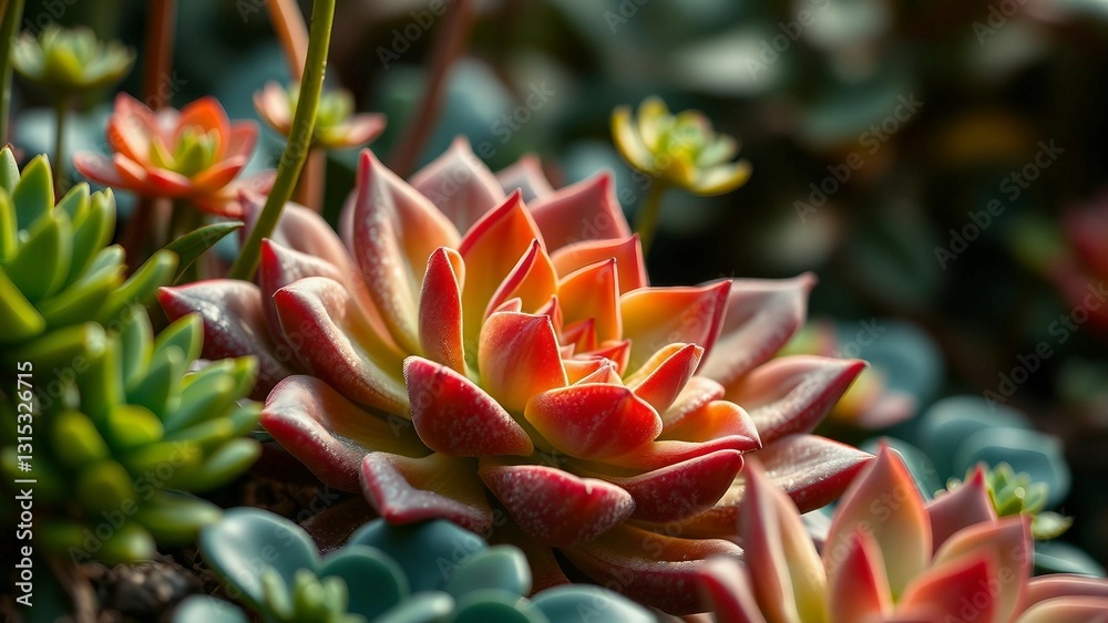 Realistics Behold mesmerizing symphony of natures artistry as succulent garden orchestrates a breath