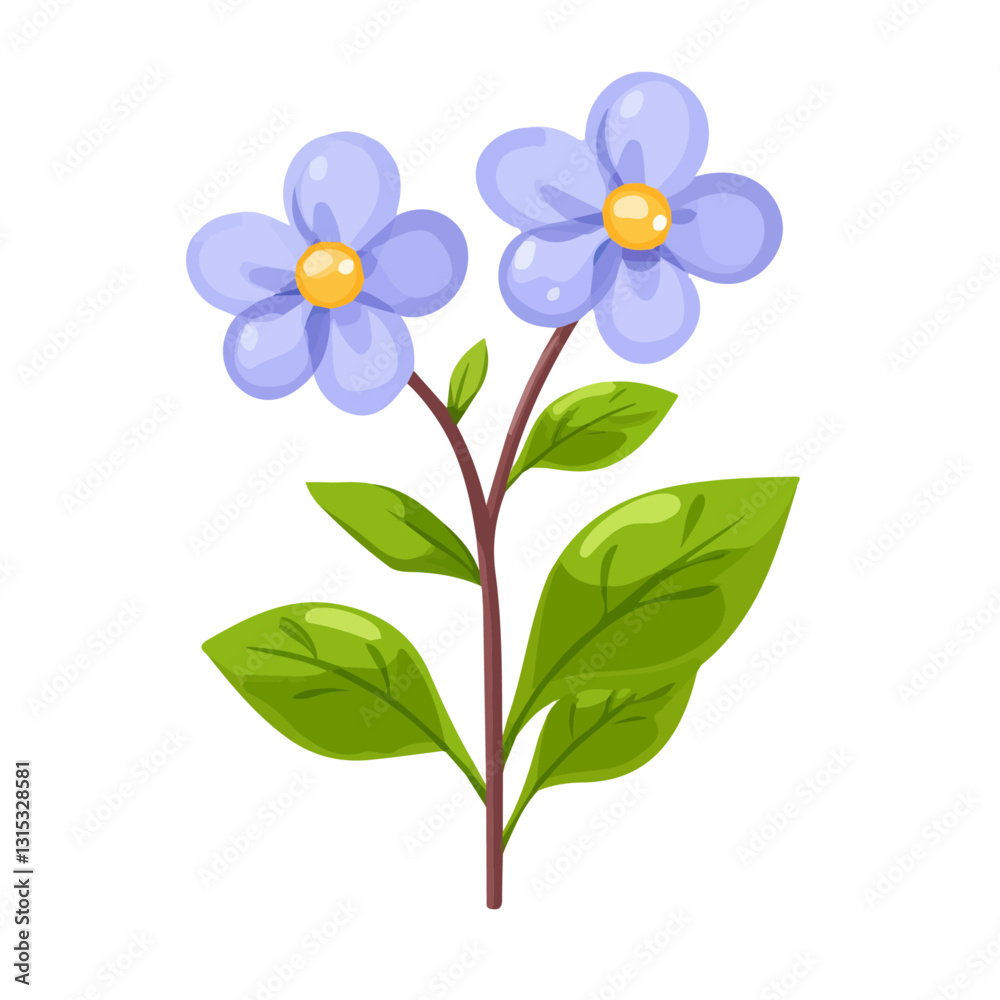 2D flat vector illustration Dewy spring flowers in bloom icon isolated on a white background.
2D flat vector illustration Dewy spring flowers in bloom icon isolated on a white background.