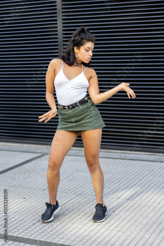 Urban dancer showcasing modern style and confidence