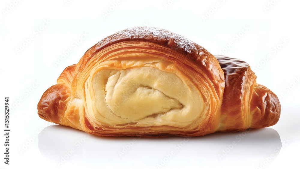 Deliciously Flaky Croissant Ready to be Enjoyed Deliciously Flaky Croissant Ready to be Enjoyed