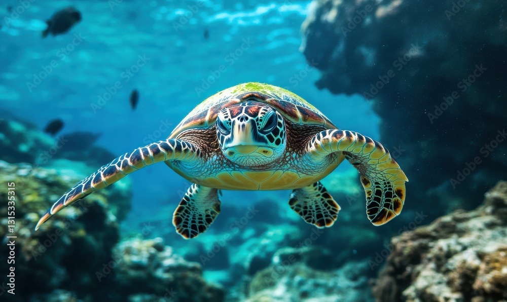 Obraz premium Plastic Pollution Crisis: Devastating Effects of Microplastics on Marine Ecosystems