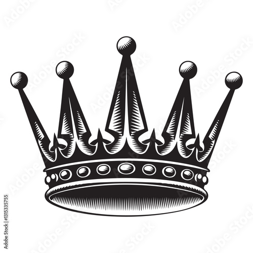 Royal crown silhouette vector illustration
